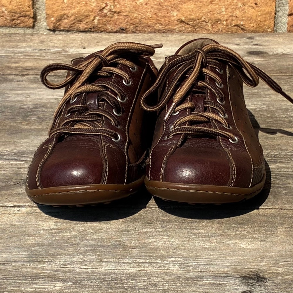 Born Hawkeye Womens 6 M/W W0578 Brown Leather Oxford Lace Up Comfort Shoes 36.5 - Picture 2 of 10